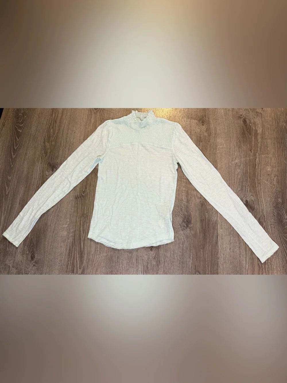 Free People Caroline Mock Neck Top in  ICED AQUA